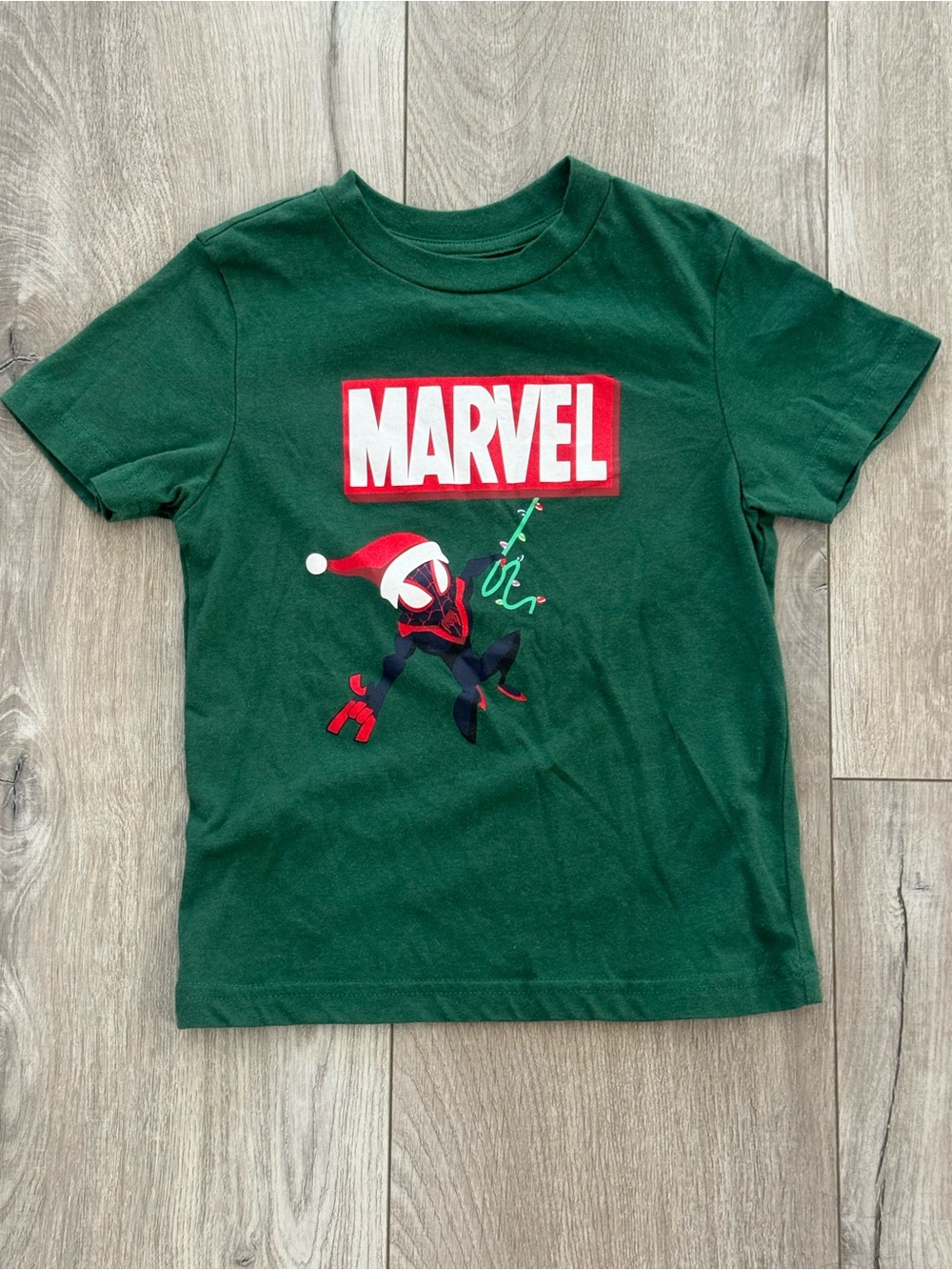 Marvel Green Kids' Spider-Man Holiday Tee